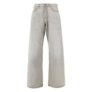 Palm Angels Men `Curved Logo` Loose Jeans